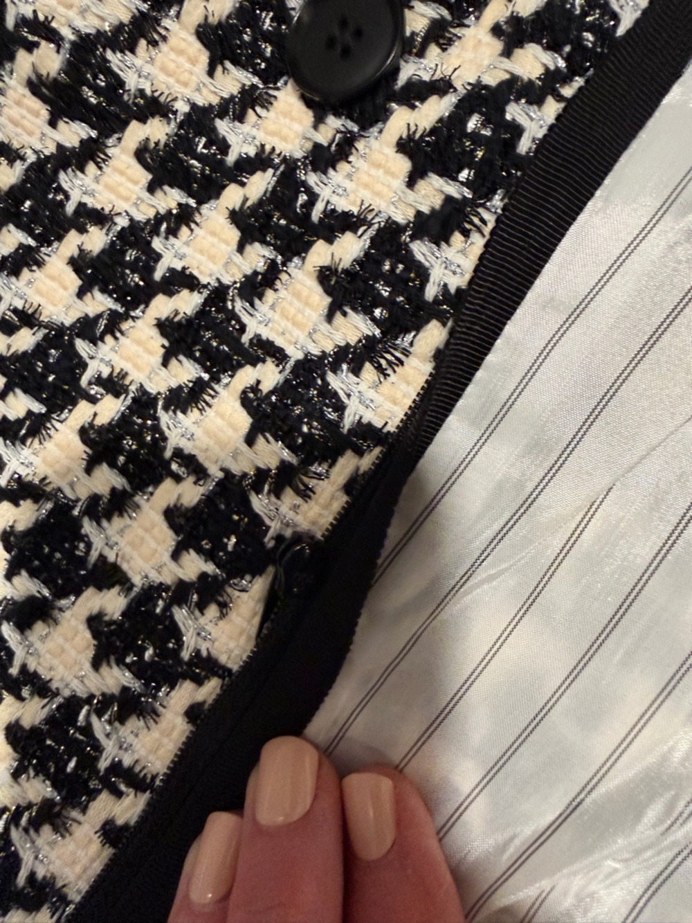 Veronica Beard Miller Dickey Houndstooth Tweed Blazer - Picture 9 of 12
